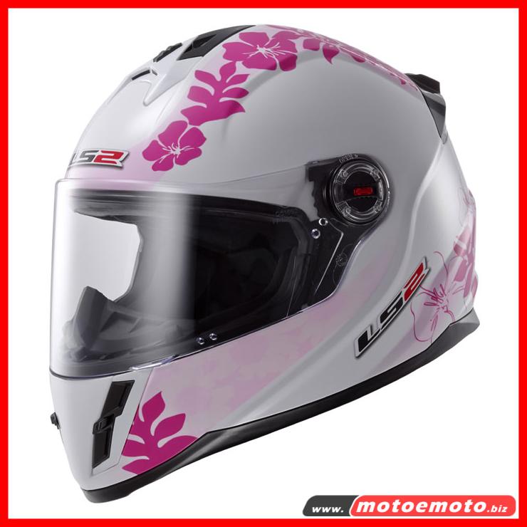 MOTO E MOTO  Caschi » Caschi Bimbo » LS2 » Ls2 Integrale Vanity Bimbo  Bianco Rosa FF392
