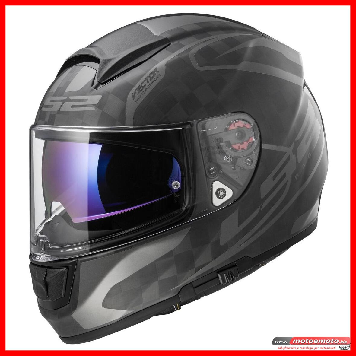 LS2 OF561.1 Wave Casco Integrale con Visiera Parasole Regolabile Colore Nero