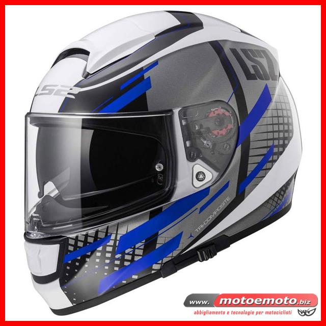 LS2 OF561.1 Wave Casco Integrale con Visiera Parasole Regolabile Colore Nero
