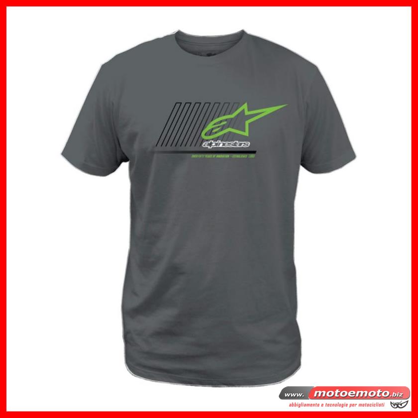 T-Shirt Alpinestars Word Up Premium Uomo - Military Green, 100% Cotone - Foto 6