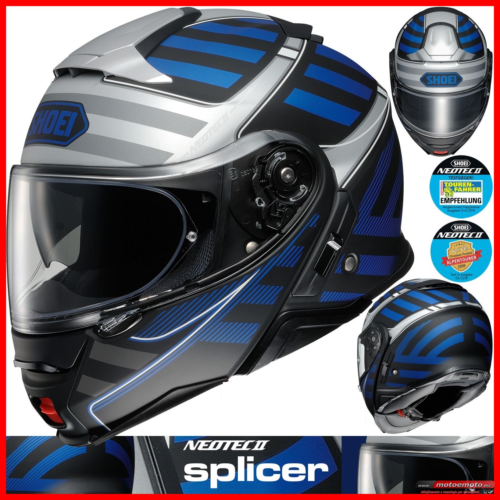 Moto E Moto Helmet Modular Helmets Shoei Shoei Neotec 2 Flip Up Splicer Tc 2 Blue